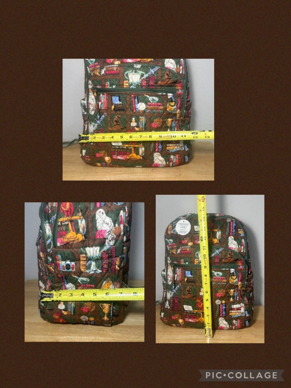 Vera Bradley X Harry Potter Bancroft Backpack in Hogwarts Library NWT - Picture 3 of 11